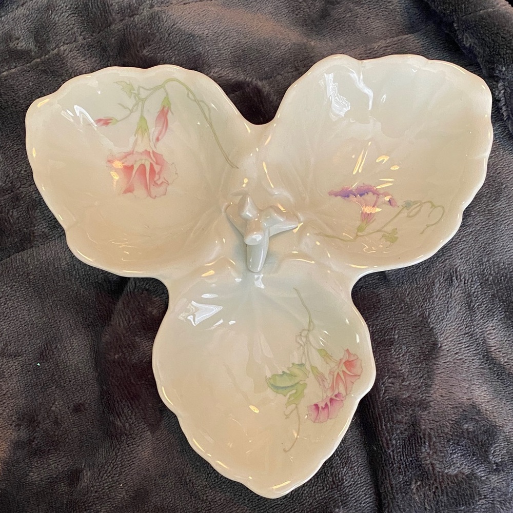 Floral Ceramic Divided Dish
